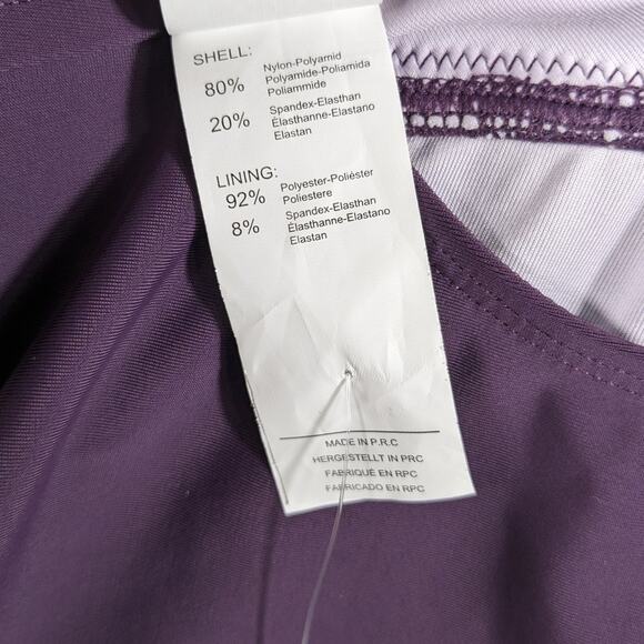 NWT Cupshe Swim Suit Women's Small Purple One Piece Ruched Adjustable Strap - Picture 10 of 12